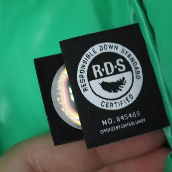 Aritzia Super Puff Jacket Womens XS Shorty Liquid Shine Hooded Puffer Goose Down - Picture 9 of 16